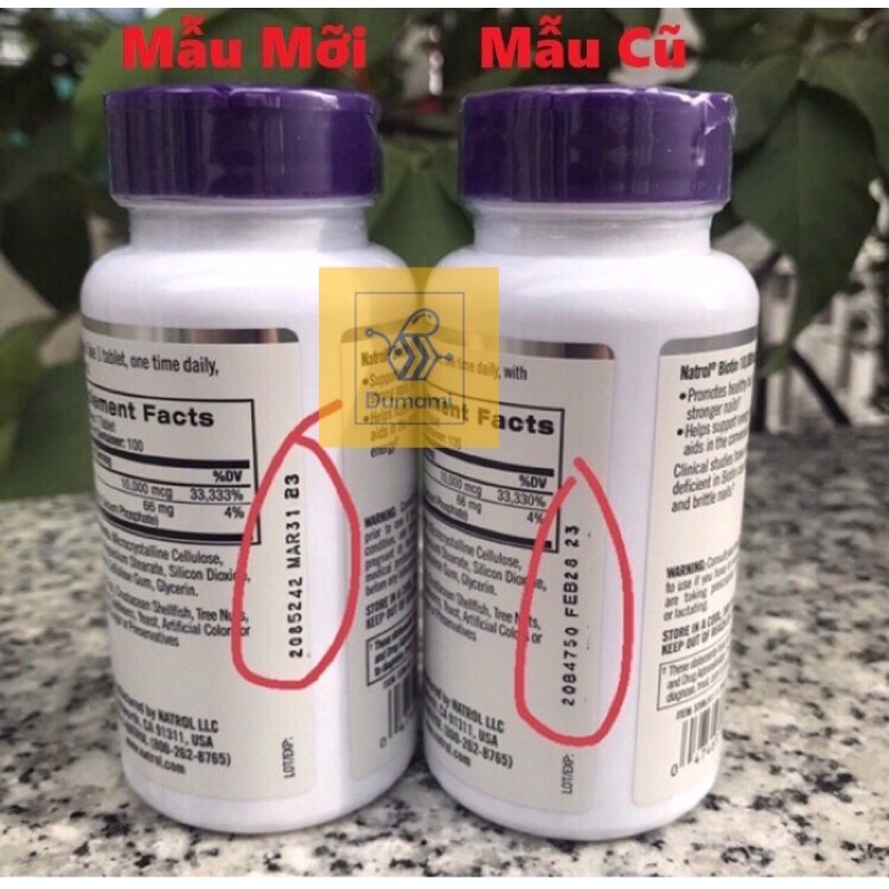 [date xa+ship nhanh] Natrol Biotin 10000mcg 100v hỗ trợ giảm rụng tóc và giúp mọc tóc của Mỹ