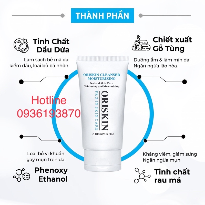 ✅ Sữa Rửa Mặt Trắng Da Oriskin Cleanser Moisturizing 👍  ❤️ Oriskin Cleanser Moisturizing dưỡng trắng da