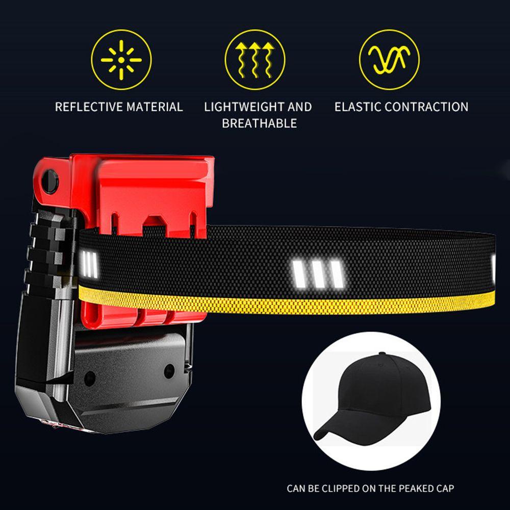 Đèn LED Kẹp Mũ Câu Cá Sạc Cổng USB Type c XPE