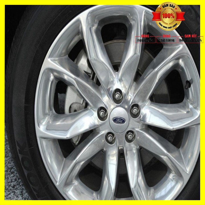 01 chiếc Logo chụp mâm bánh xe ô tô Ford đường kính 65mm FORD-65, Nhựa ABS