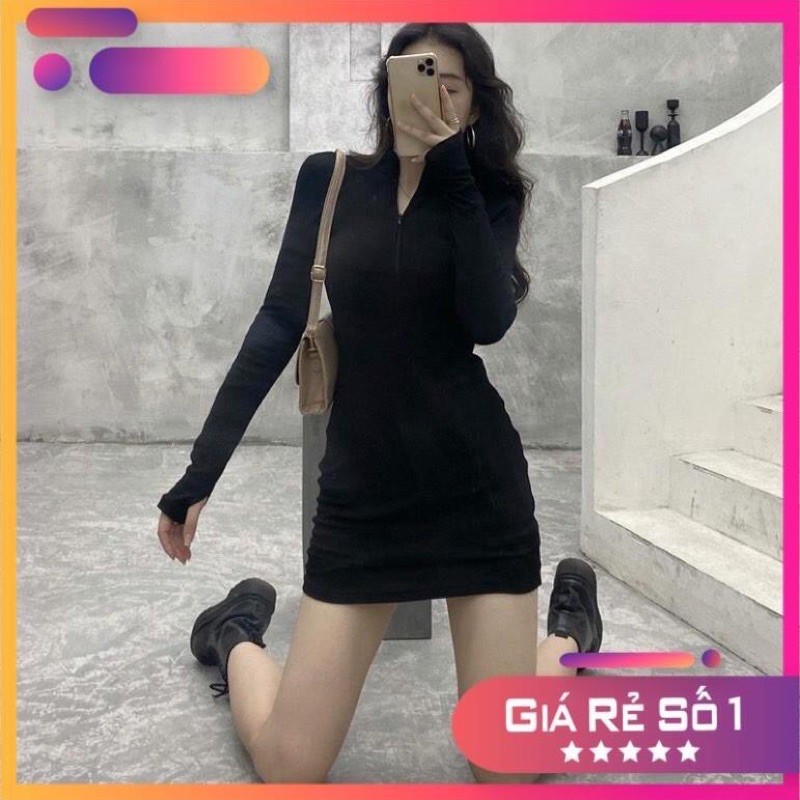 Váy Tay Dài Sỏ Ngón Dây Kéo | BigBuy360 - bigbuy360.vn