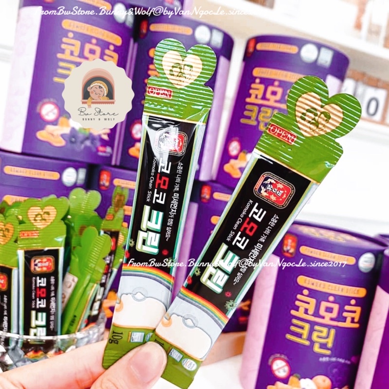 Trà KOMOKO Clean Stick Hồng Sâm Mật Lê Hoa Chuông Hàn Quốc Bổ Phế Làm Sạch Mũi Họng Miệng cho bé 1y+ [ BW Store]