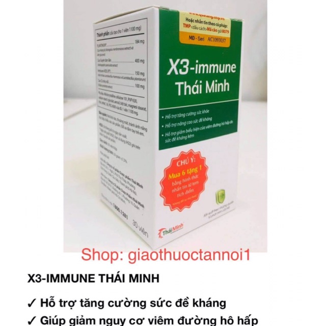 x3 immune thái minh (plantimun cao hoàng kỳ, cao xuyên tâm liên...: hỗ trợ tăng cường sức khoẻ, tăng sức đề kháng...)