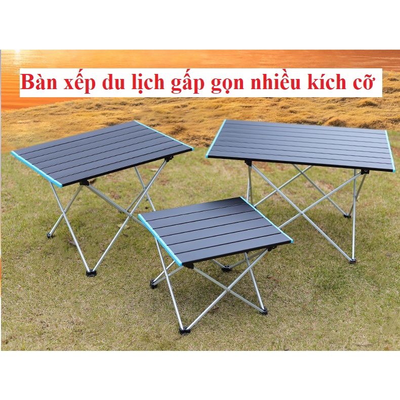 Bàn dã ngoại xếp gọn picnic du lịch gấp gọn bằng hợp kim nhôm nhẹ, gấp gọn, chắc chắn, độ bền cao.