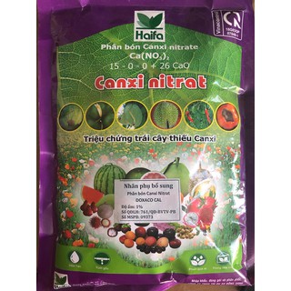 Phân bón Canxi Nitrat Haifa gói 1kg - Làm Hạ Phèn, Cứng Trái, Cứng Cây 15-0-0-26 CaO
