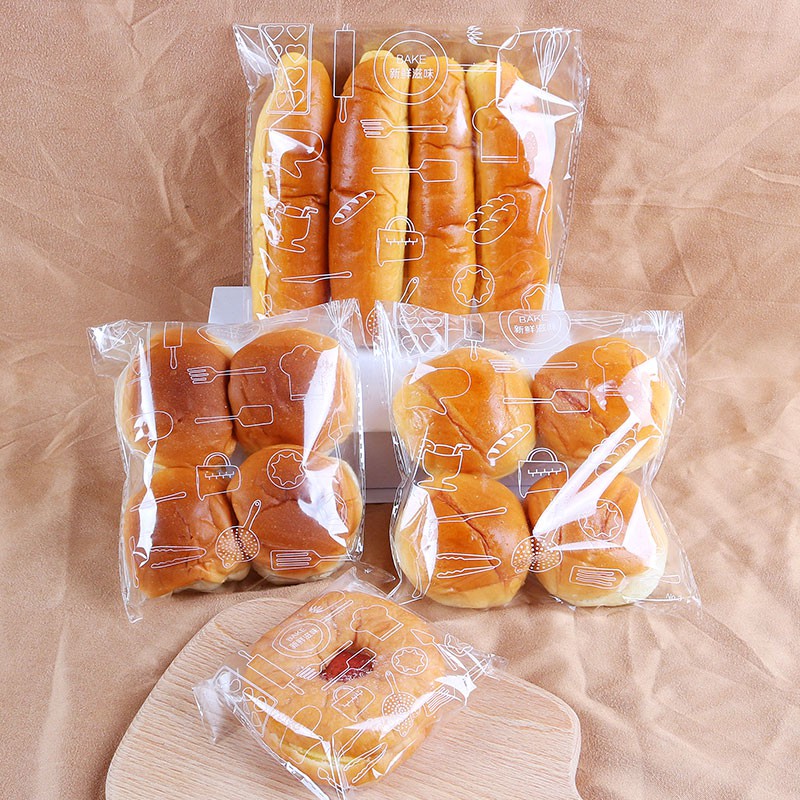 Set 100 Túi Đóng Gói Bánh Mì Tiện Dụng Chất Lượng Cao