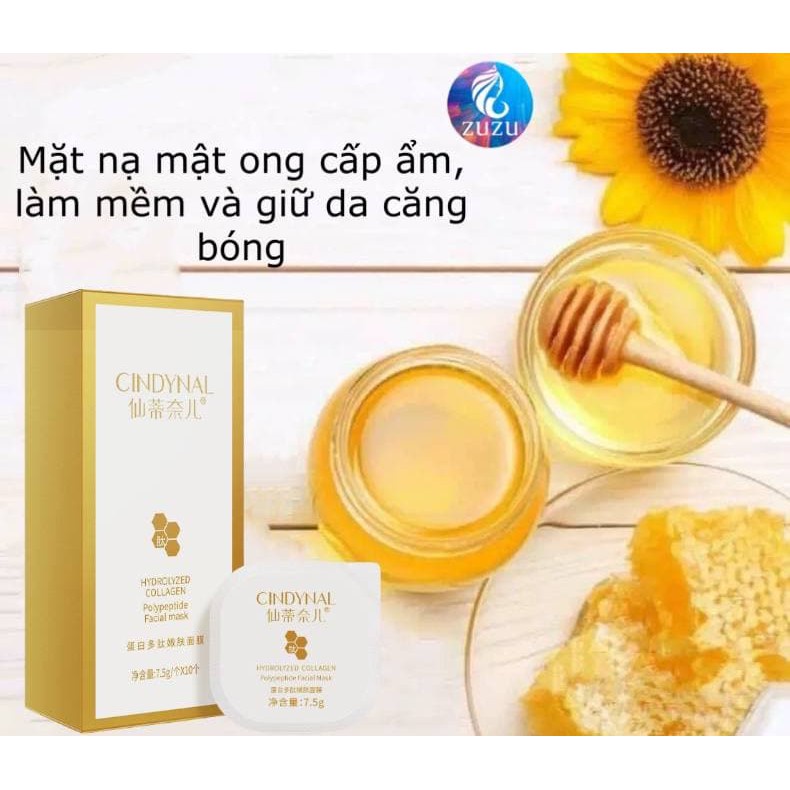 HỘP10 hũ Mặt nạ khoáng mật ong dưỡng ẩm và sáng da, Làm đều màu da, thu gọn lỗ chân lông, kiểm soát dầu và trắng da