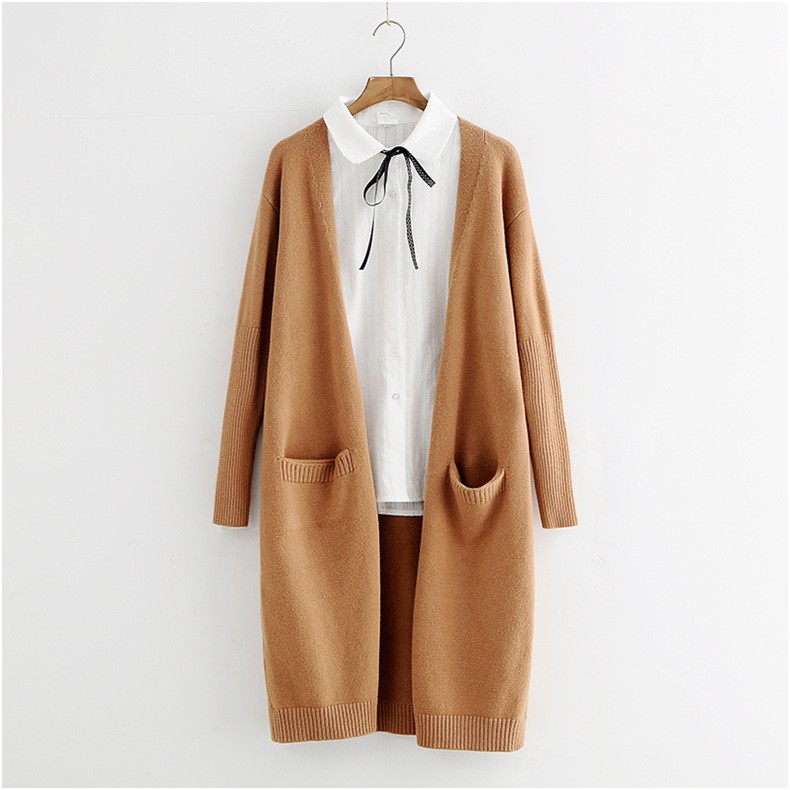 Áo khoác len nữ thuần màu ak32