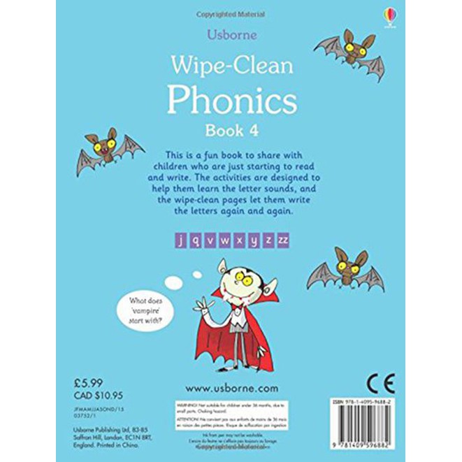 Sách - Anh: Wipe-Clean: Phonics Book 4