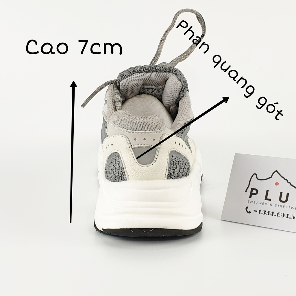 Giày thể thao sneaker 𝐀𝐃𝐈𝐃𝐀𝐒 𝐘𝐄𝐄𝐙𝐘 𝟕𝟎𝟎 - thân vải phối da đế cao su xốp nén - cổ thấp đế 5cm - màu sắc trắ