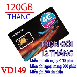 Sim 4G Vinaphone 120GB/Tháng Nghe Gọi Tẹt Ga, ưu đãi lớn