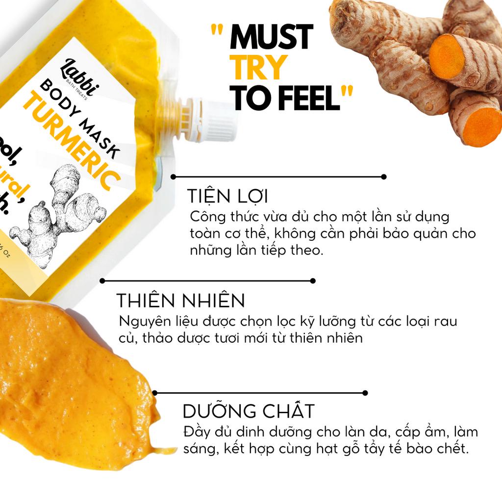 Mặt nạ dưỡng thể Nghệ - TURMERIC BODY MASK - Labbi Bath Treats