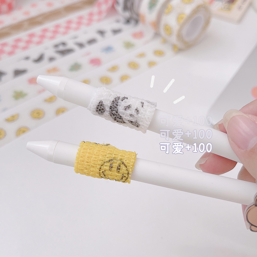 Băng quấn ngón tay tự dính nhiều màu sắc dễ thương co giãn dành cho học sinh