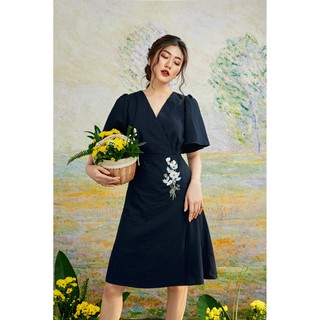 OLV - Đầm Saphhire V Neck Embro