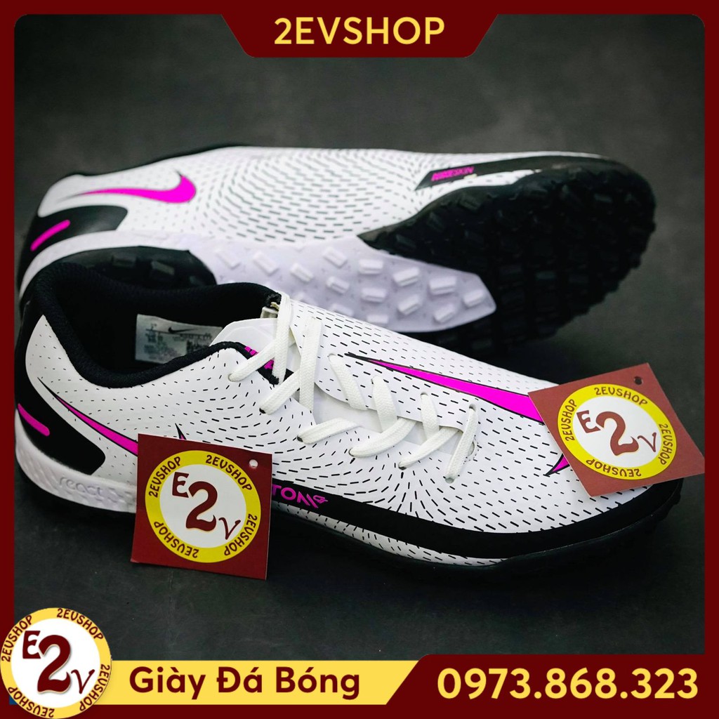 Giày Đá Bóng 𝗧𝗙 𝗡𝗶𝗸𝗲 𝗣𝗵𝗮𝗻𝘁𝗼𝗺 𝗚𝗧 Trắng Đen Đã Khâu ; * ' ' ₁ :