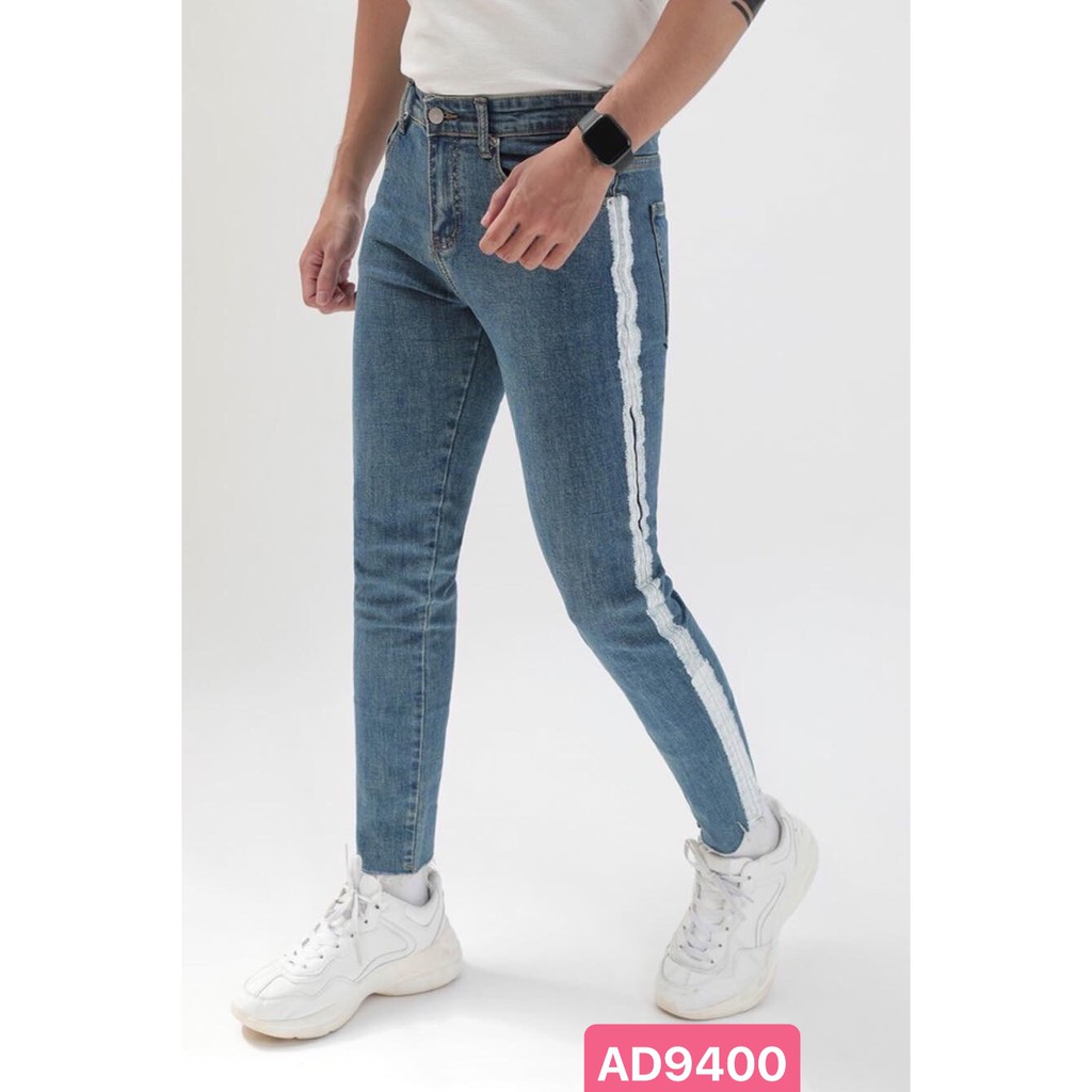Quần jean nam xanh nhạt rách gối chất bò cao cấp co dãn 4 chiều HD 9400 Nhiều Mẫu Mới | BigBuy360 - bigbuy360.vn