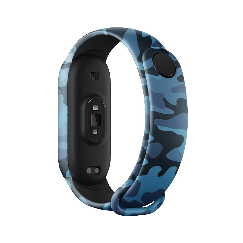 Dây Đeo Họa Tiết Rằn Ri Bằng Silicone Mềm Cho Đồng Hồ Thông Minh Xiaomi Mi Band 7 6 / 5 Mi Band 4 Và Mi Band 3