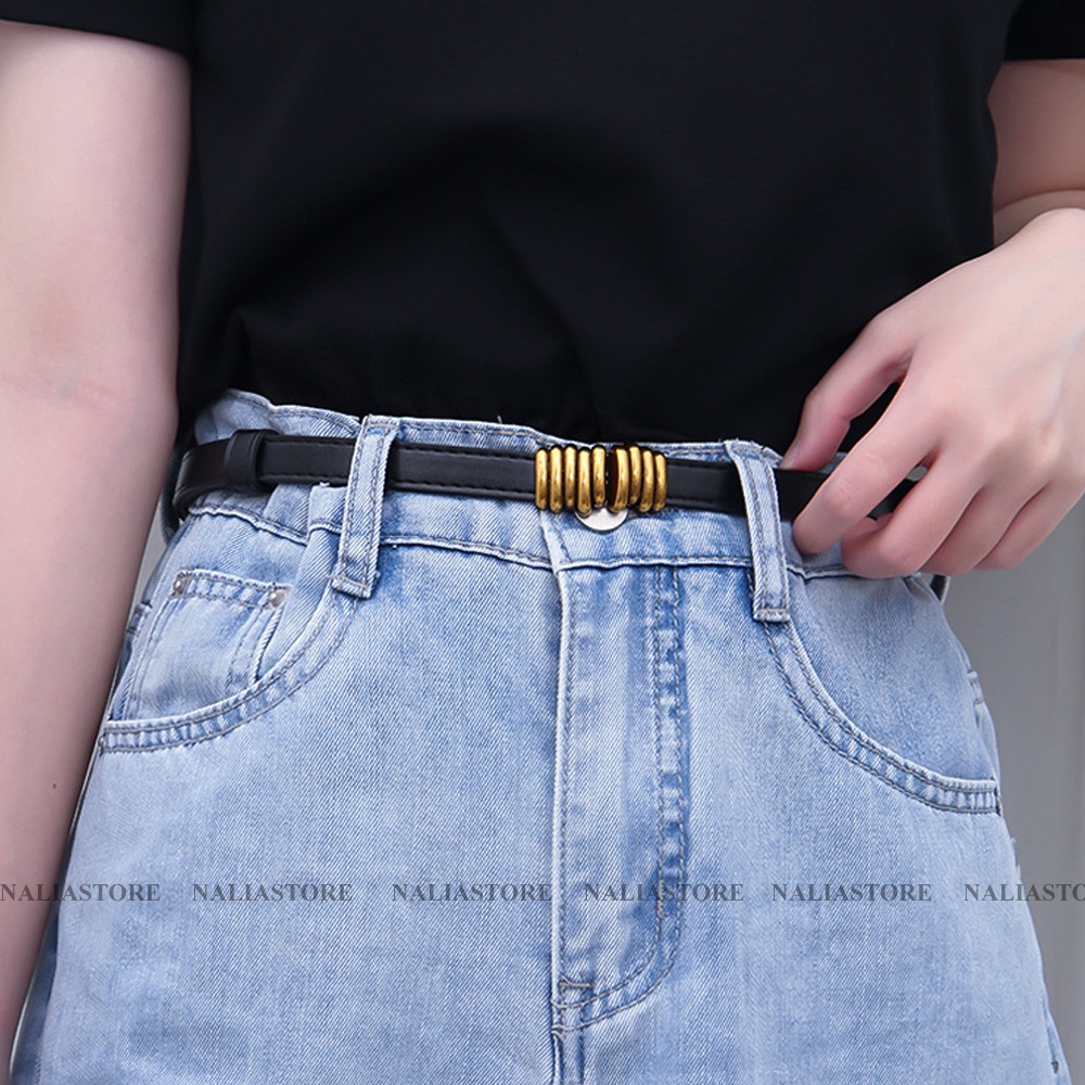 Đai Váy Thắt Lưng Nữ TLNA2, Dây Nịt Nữ Mặt Kim Loại Bản Nhỏ Mẫu Mới
