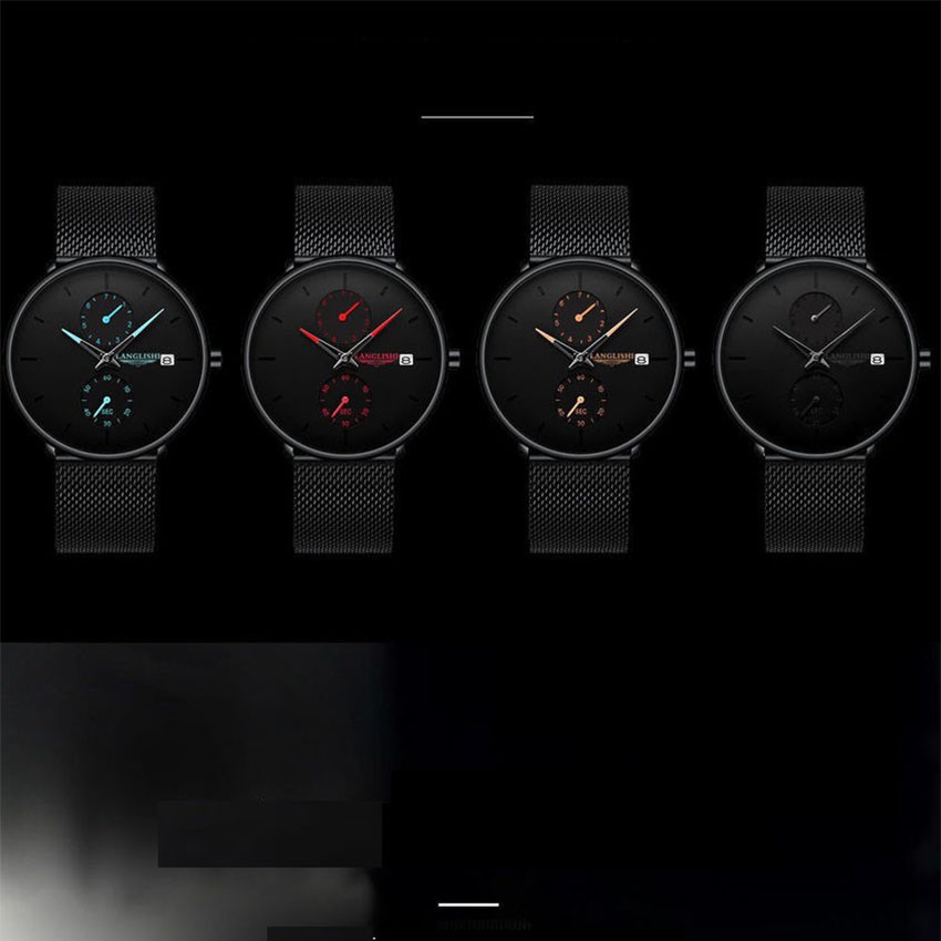 Đồng hồ dạ quang nam langlishi  , Đồng hồ dây thép đẵng cấp lịch lãm nhất 2021,DH02A - lucas shop | BigBuy360 - bigbuy360.vn