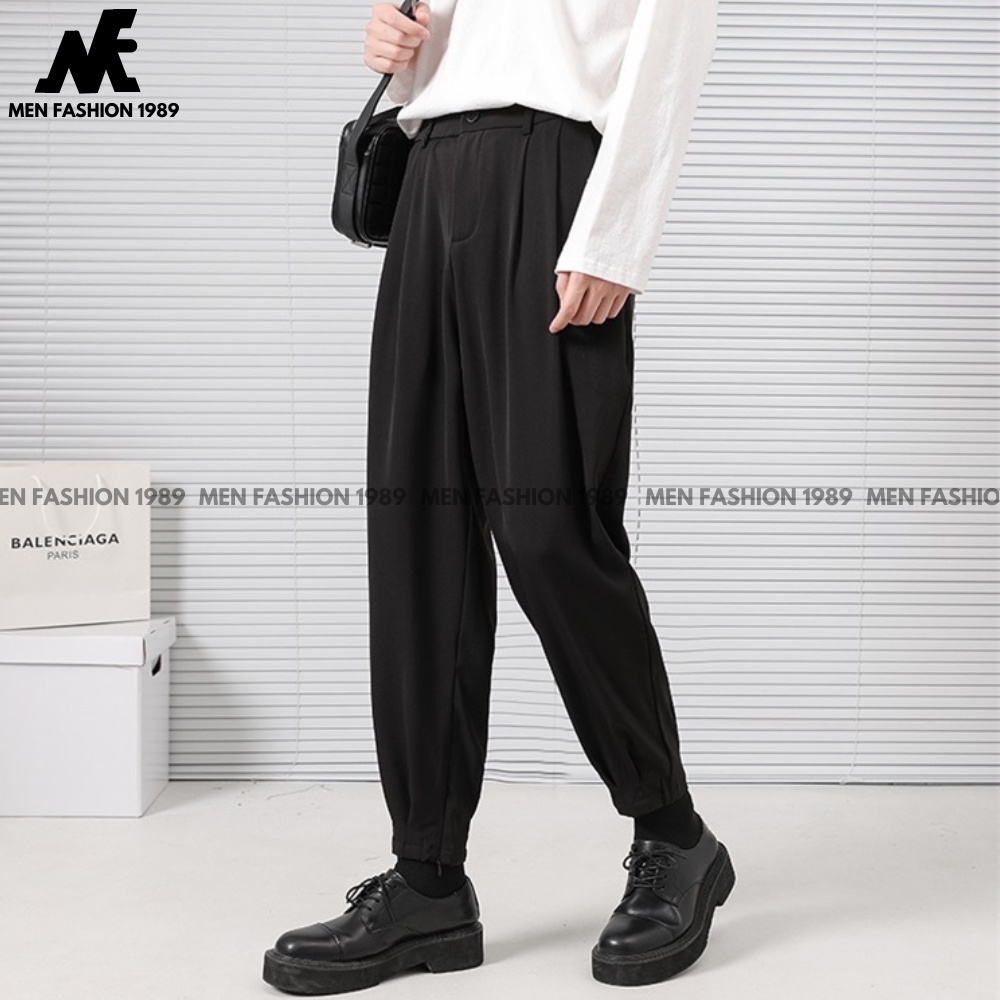 Quần Jogger chất thun da cá co dãn gấu khóa kéo MENFASHION1989 JOGGER NAM 003C