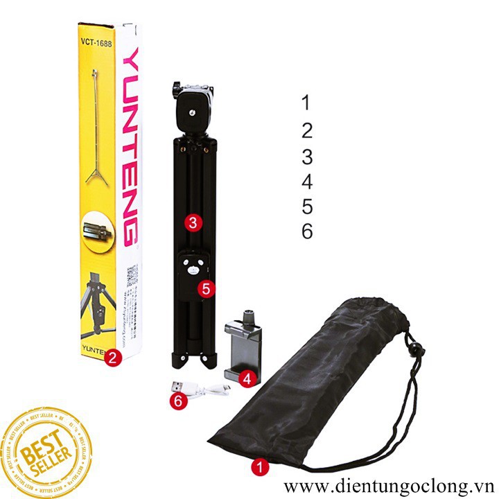 ✒☋GẬY TỰ SƯỚNG 3 CHÂN 2IN1 YUNTENG YT | BigBuy360 - bigbuy360.vn