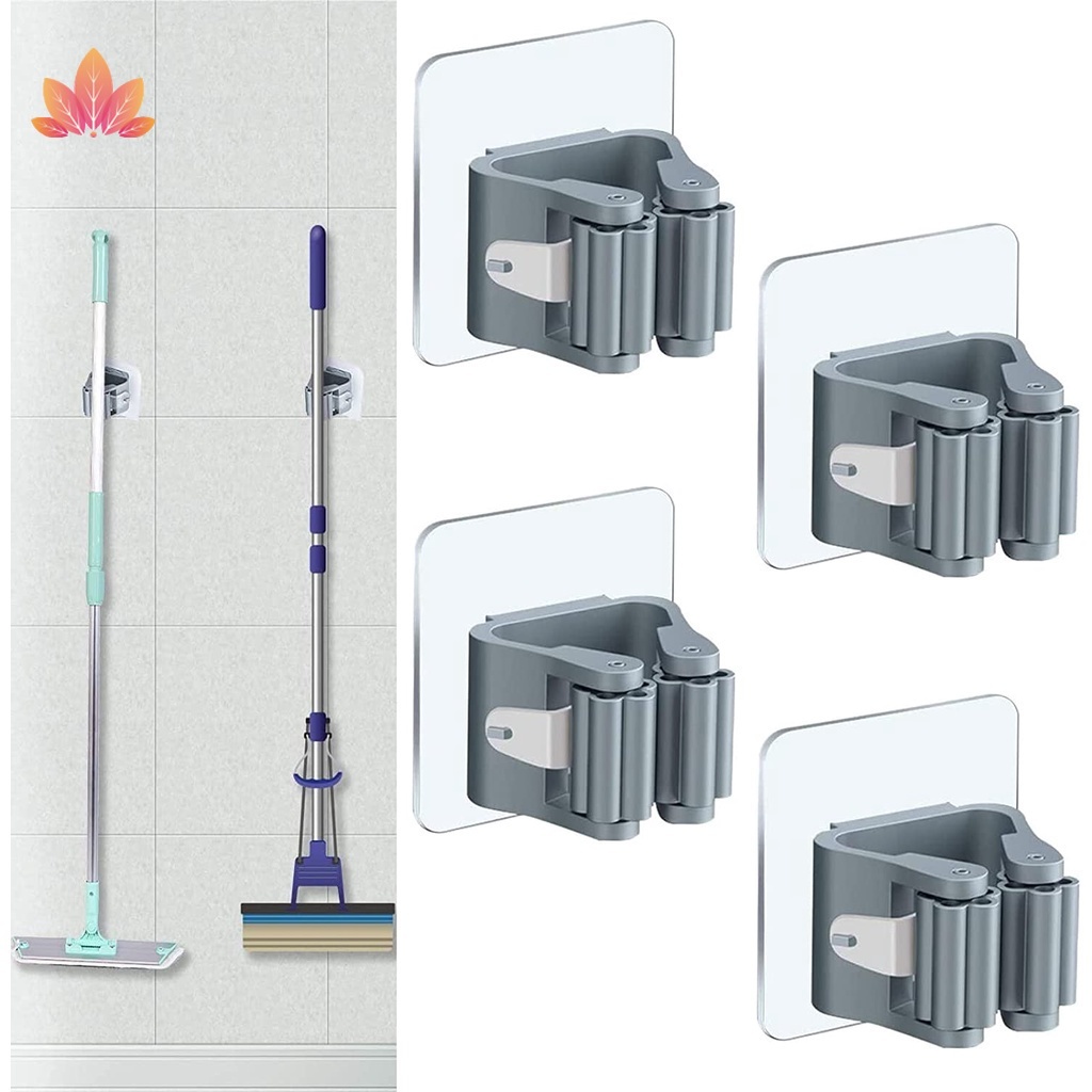 Giá Đỡ Chổi Lau Nhà JP5 Có Giác Hút Gắn Tường Tiện Lợi Dành Cho Nhà Tắm
