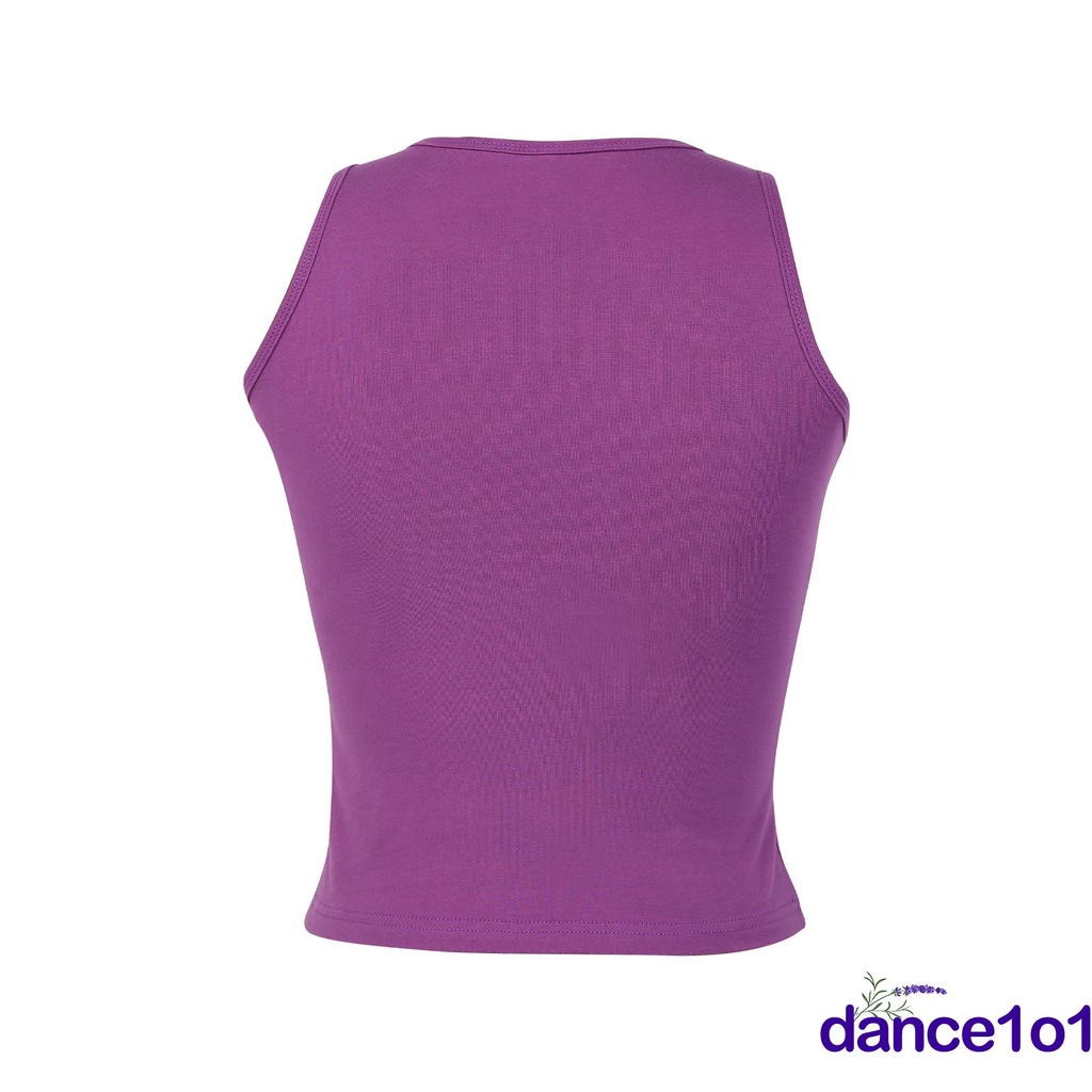 Áo Tank Top Không Tay Cổ Tròn In Biểu Tượng Hòa Bình Thời Trang Mùa Hè Cho Nữ