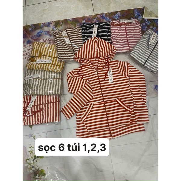 Áo khoác thun sọc gân siêu co giãn