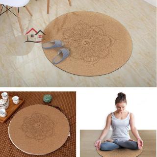 Thảm Tập Yoga Hình Tròn 60x60cm X 3mm Bằng Cao Su Chống Trượt