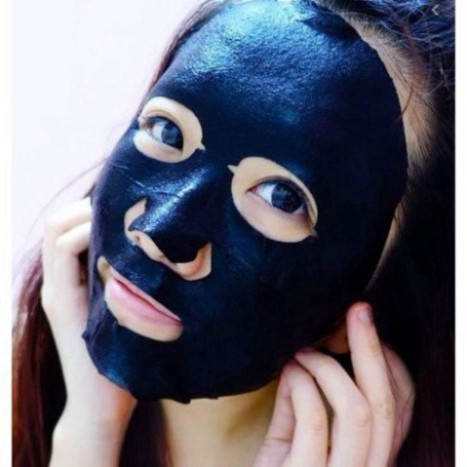 ngoclan Mặt Nạ Miếng Làm Dịu Và Phục Hồi Da Dr.Morita Platinum Colloid & Hyaluronic Acid Moisturizing Black Facial Mask