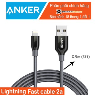[Siêu bền] Cáp sạc ANKER Lightning PowerLine+ 0.9m (3ft) - A8121