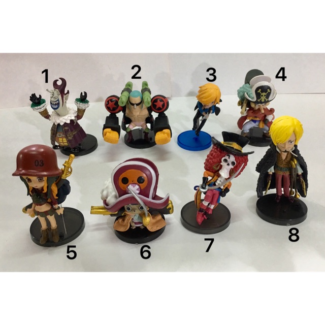 Bộ tượng figure one piece để bàn gồm 8 hình