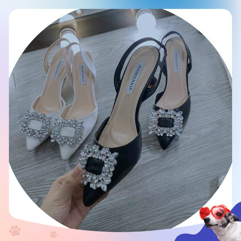 SANDAL HOA ĐÁ ĐẾ THẤP 3P