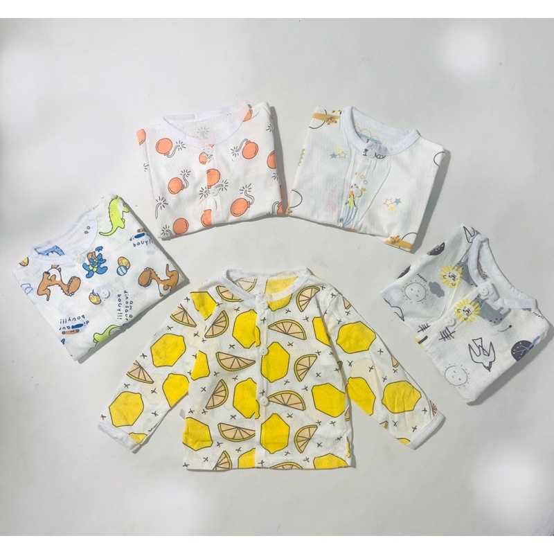 Combo  2 áo dài tay cho bé , áo cho bé sơ sinh Quần áo bé trai bé gái ao be trai