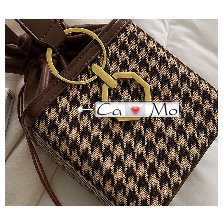 CÓ SẴN - Túi xách hộp vuông harem rút cao cấp