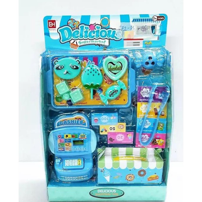 Đồ chơi máy tính tiền siêu thị (không dùng pin) quà tặng cho bé trẻ em