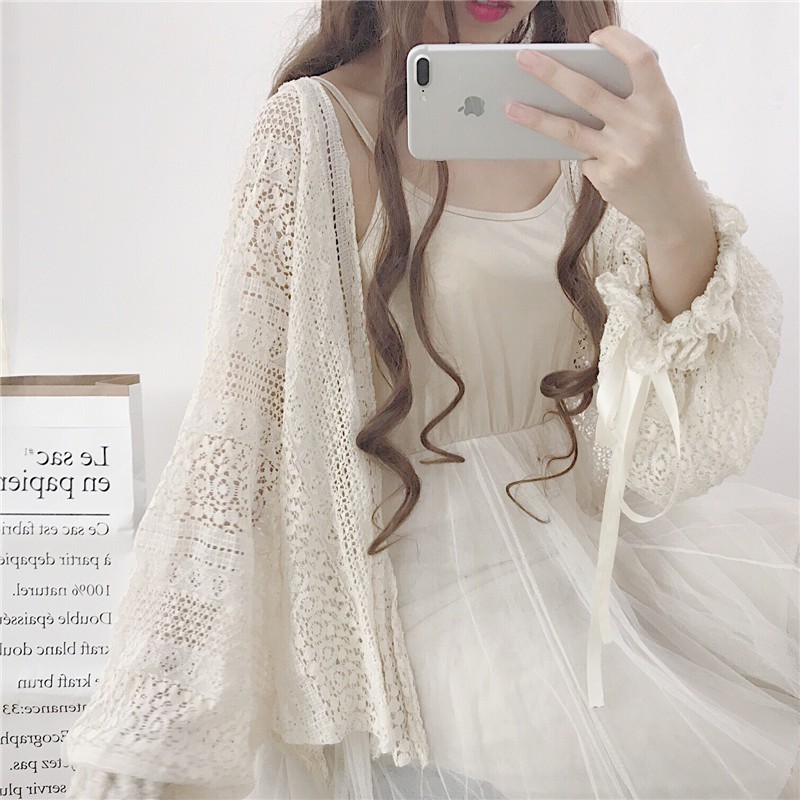 NHẬP set có bán rời áo khoác cardigan + đầm lưới Quảng Châu order ca set 330k 1089 | BigBuy360 - bigbuy360.vn