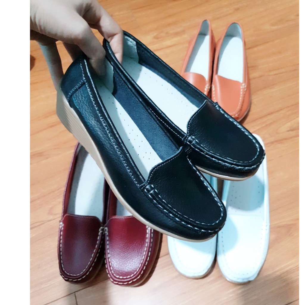 [Xả Kho] Giày Lười Nữ Đế Độn Da Mềm Cao Cấp - Giày mọi nữ siêu êm - (Sp50) | BigBuy360 - bigbuy360.vn