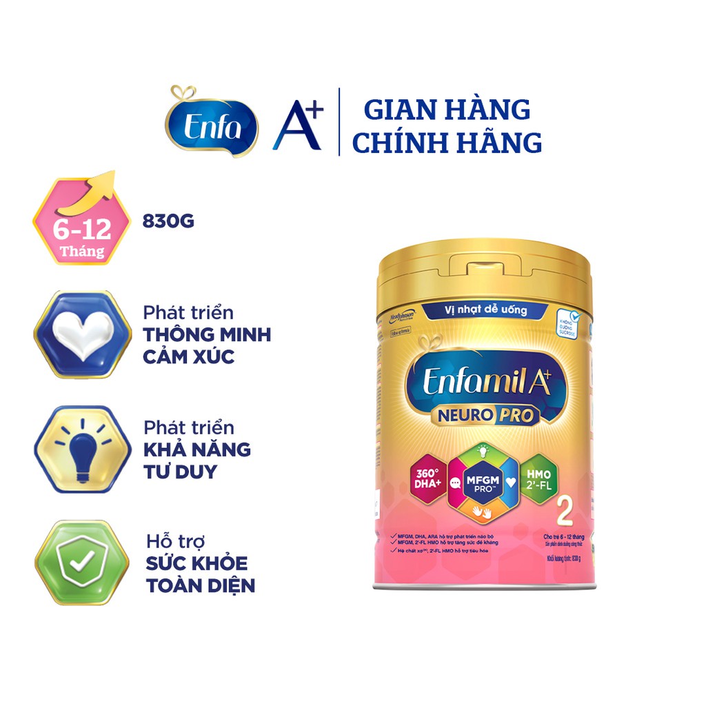 Sữa bột Enfamil A+ 2 400g - 900g ( Date 2023 )