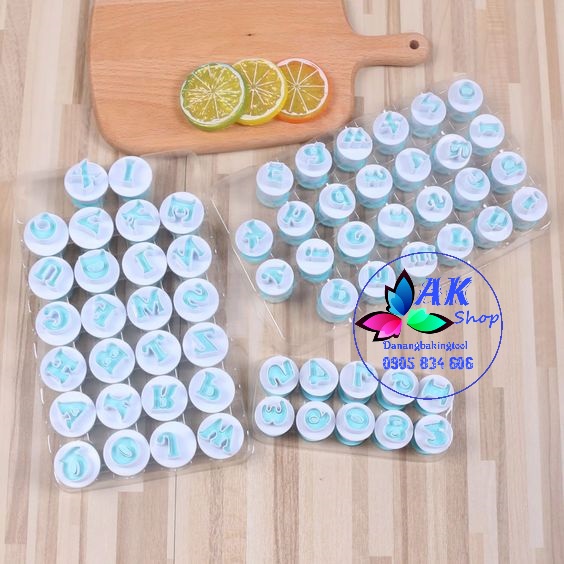 KHUÔN NHẤN LÒ XO NHỰA CHỮ HOA + SỐ