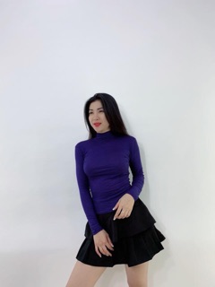 ÁO THUN BODY CỔ LỌ TAY DÀI
