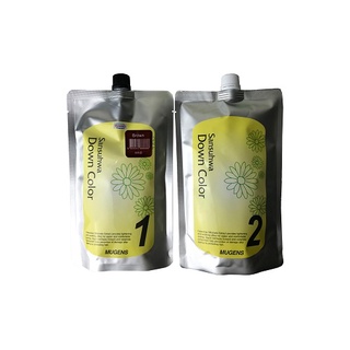 Nhuộm phủ bạc thời trang màu nâu (Hàn Quốc)  mugens sansuhwa down color brown 2 x 450g
