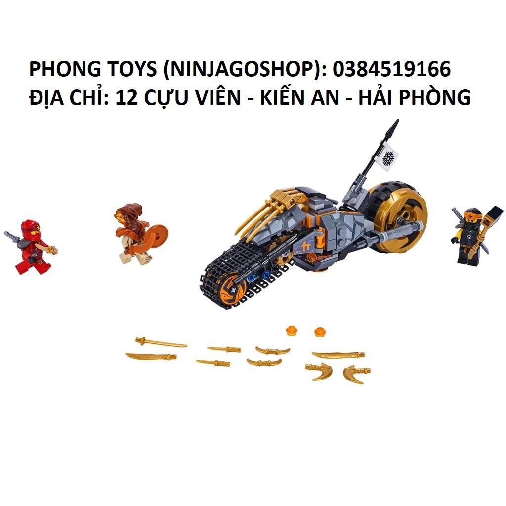 Lắp ráp xếp hình ninjago Lari 11327 Dirt bike xe máy của Cole super heroes 230 mảnh