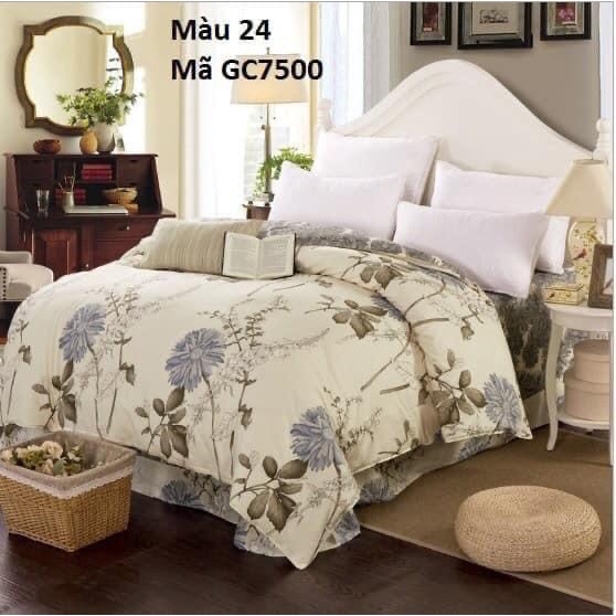 GC7500 Vỏ chăn cotton dày dặn 4 mùa in họa tiết 200x230cm