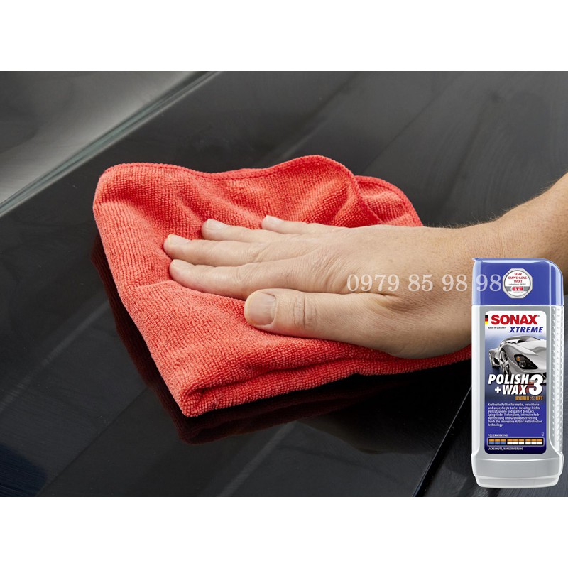 Kem đánh bóng xóa xước quầng sơn xe ô tô, mô tô - Sonax xtreme polish & wax 3 202100