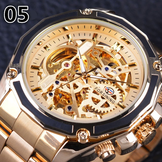 Đồng Hồ Cơ Tự Động Bằng Thép Không Gỉ Theo Phong Cách Steampunk | BigBuy360 - bigbuy360.vn