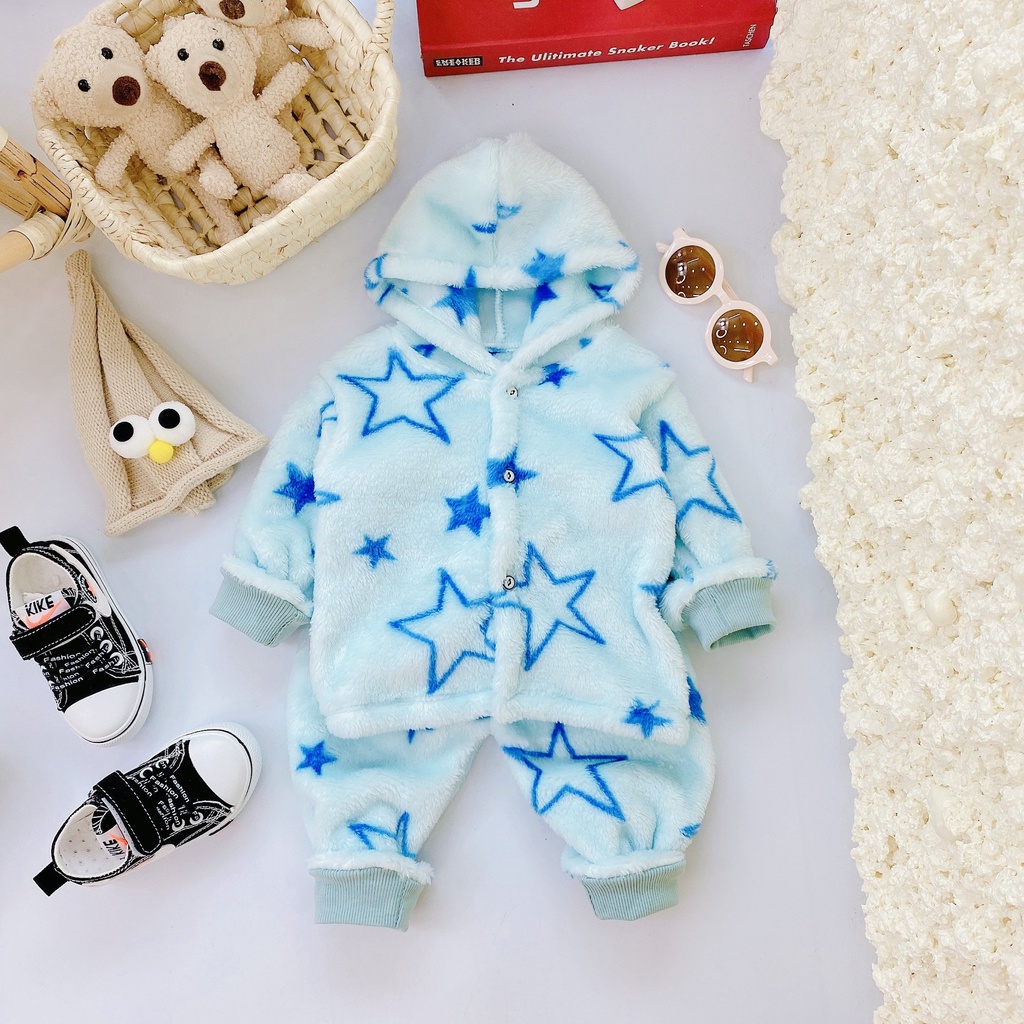 BỘ quần áo lông tuyết có Mũ cho bé 3-12kg / nhiều mẫu