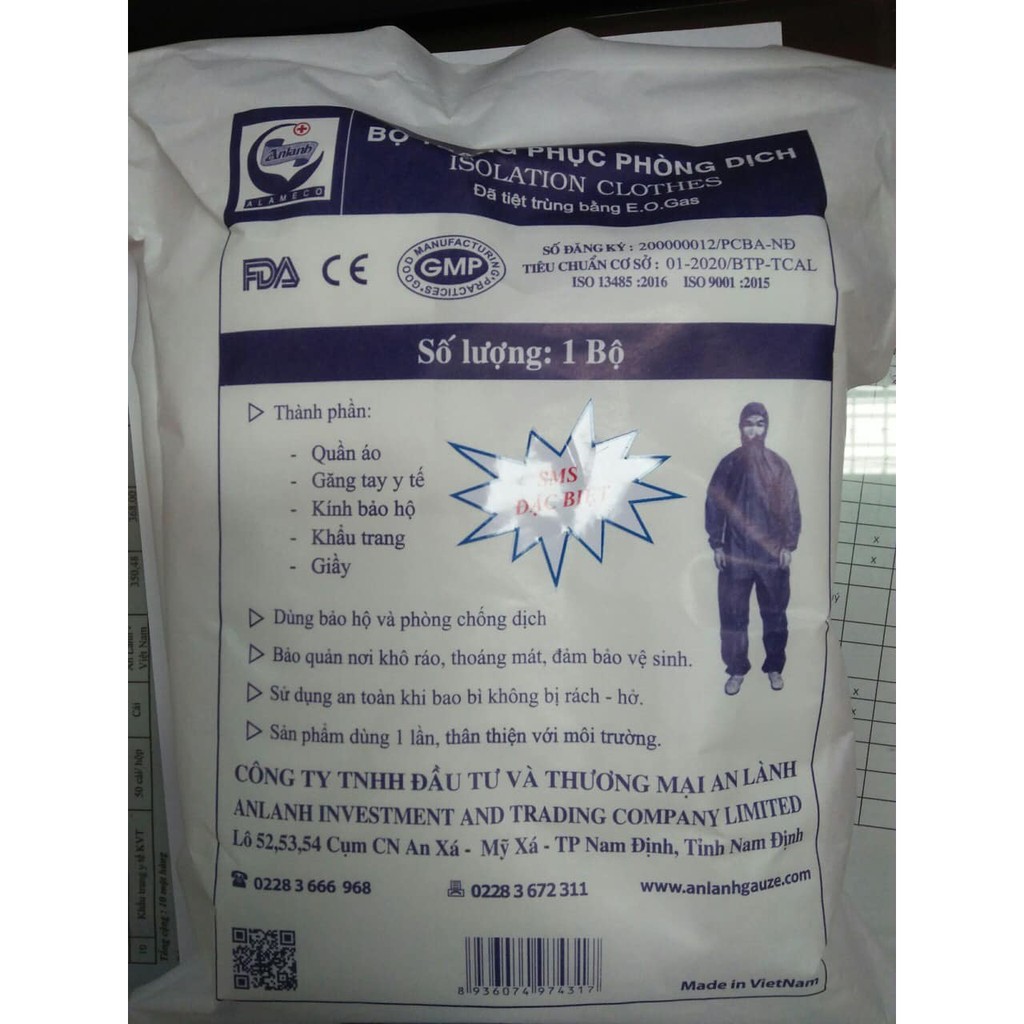 1 Bộ 7 món đồ bảo hộ phòng chống dịch - AN LÀNH