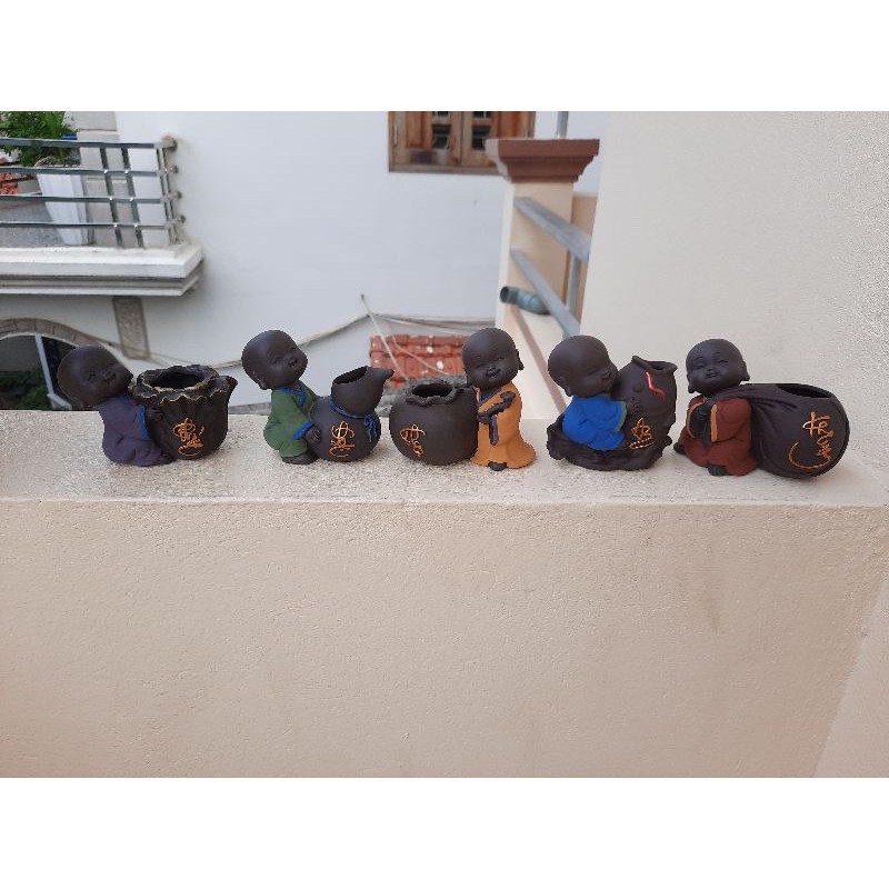 Tượng chú tiểu chậu gốm Phúc Lộc Thọ An Khang | BigBuy360 - bigbuy360.vn