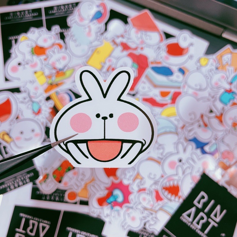 Decal Logo Sticker Patch in áo ủi trực tiếp lên vải thỏ cute